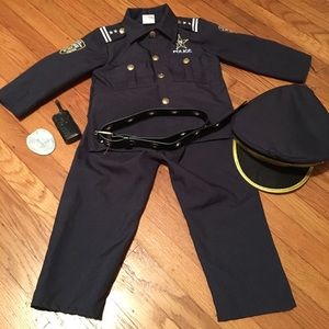 Toddler police officer costume and accessories